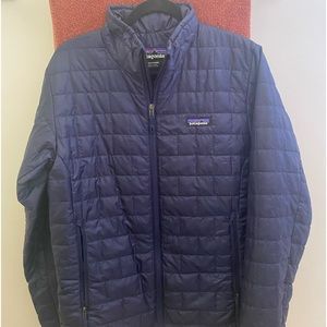 Navy Blue Mens Nano Puff jacket